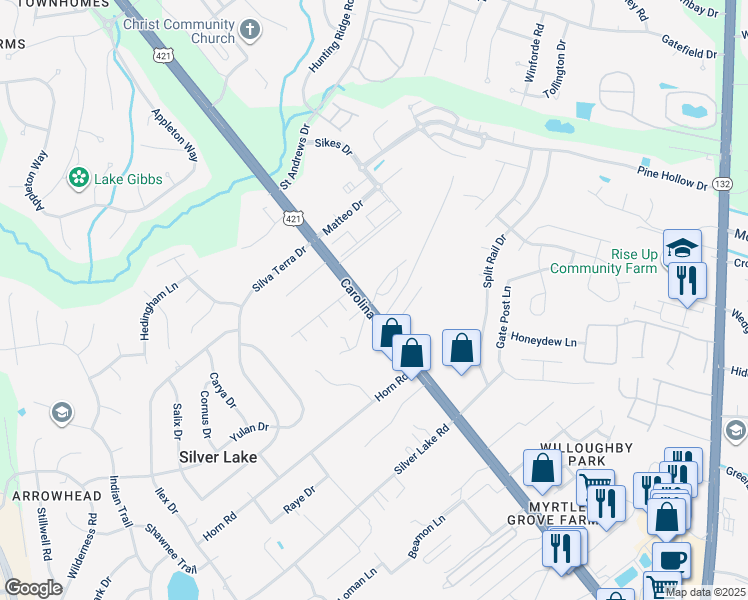 map of restaurants, bars, coffee shops, grocery stores, and more near 4809 Carolina Beach Road in Wilmington