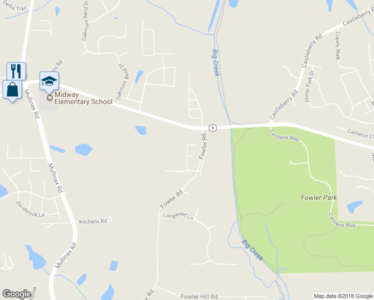 map of restaurants, bars, coffee shops, grocery stores, and more near 291 Meadow Hill Drive in Alpharetta