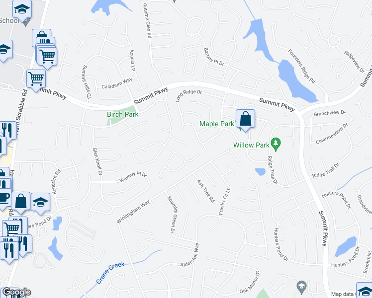 map of restaurants, bars, coffee shops, grocery stores, and more near 16 Dunoon Court in Columbia