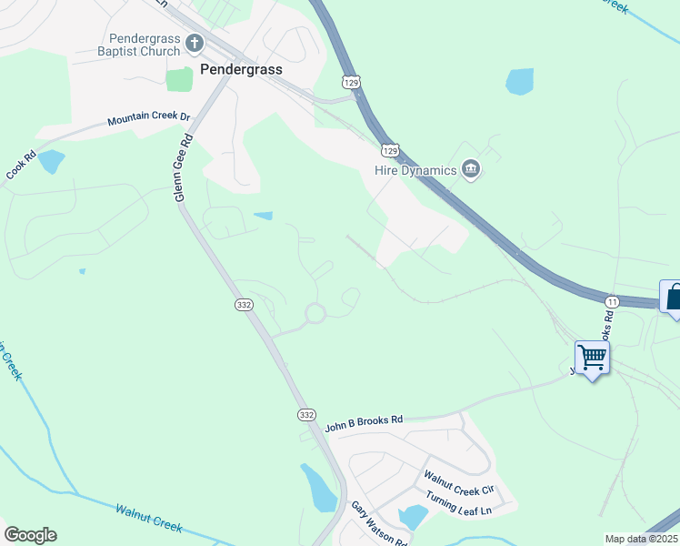 map of restaurants, bars, coffee shops, grocery stores, and more near 758 Holliman Circle in Pendergrass