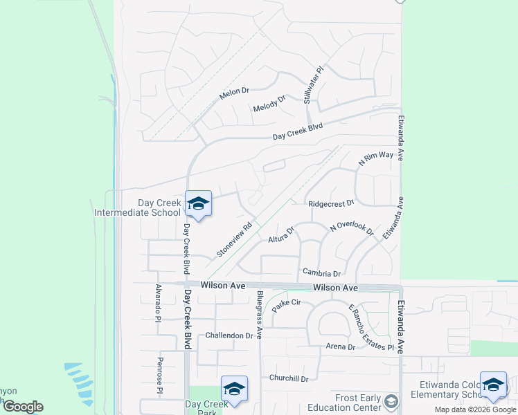 map of restaurants, bars, coffee shops, grocery stores, and more near 5449 Duncaster Place in Rancho Cucamonga