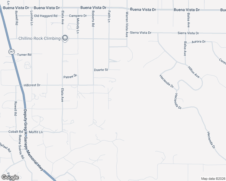 map of restaurants, bars, coffee shops, grocery stores, and more near 5437 Davis Way in Yucca Valley