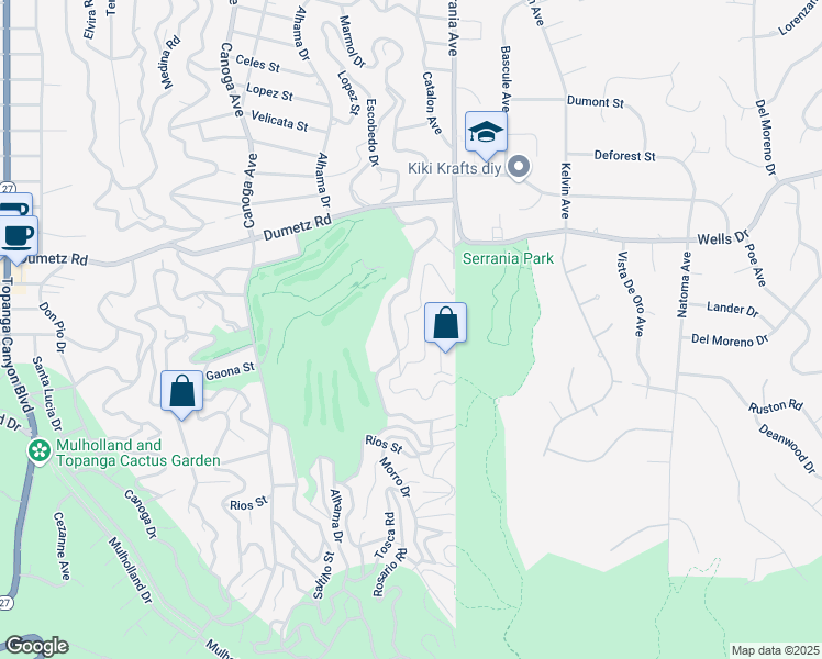 map of restaurants, bars, coffee shops, grocery stores, and more near 4660 Abargo Street in Los Angeles