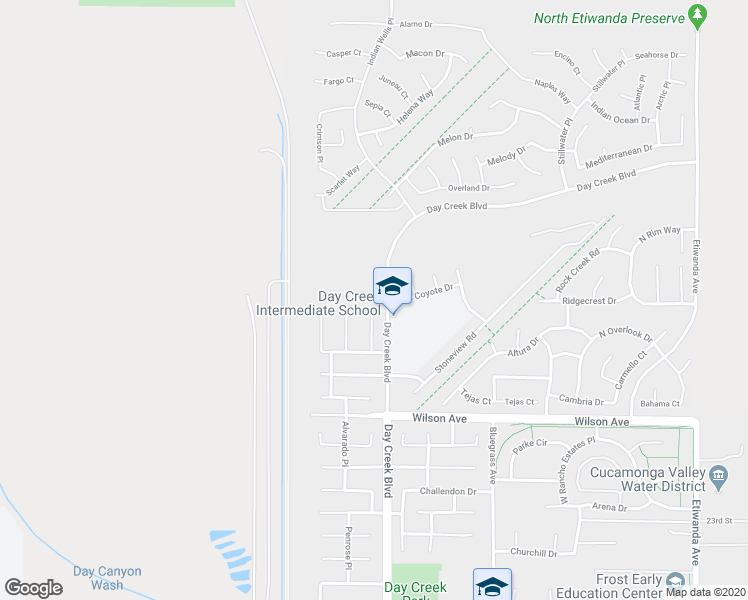 map of restaurants, bars, coffee shops, grocery stores, and more near 5483 Glen Ridge Court in Rancho Cucamonga