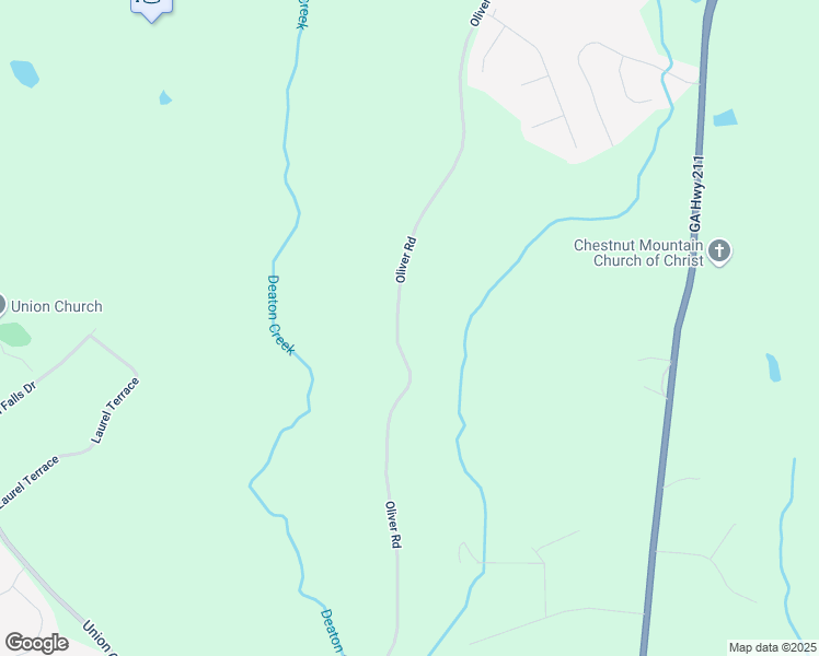 map of restaurants, bars, coffee shops, grocery stores, and more near 5165 Oliver Road in Flowery Branch