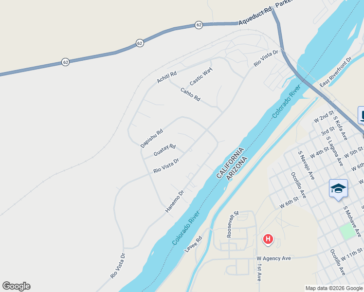 map of restaurants, bars, coffee shops, grocery stores, and more near 15377 Cupeno Court in Big River