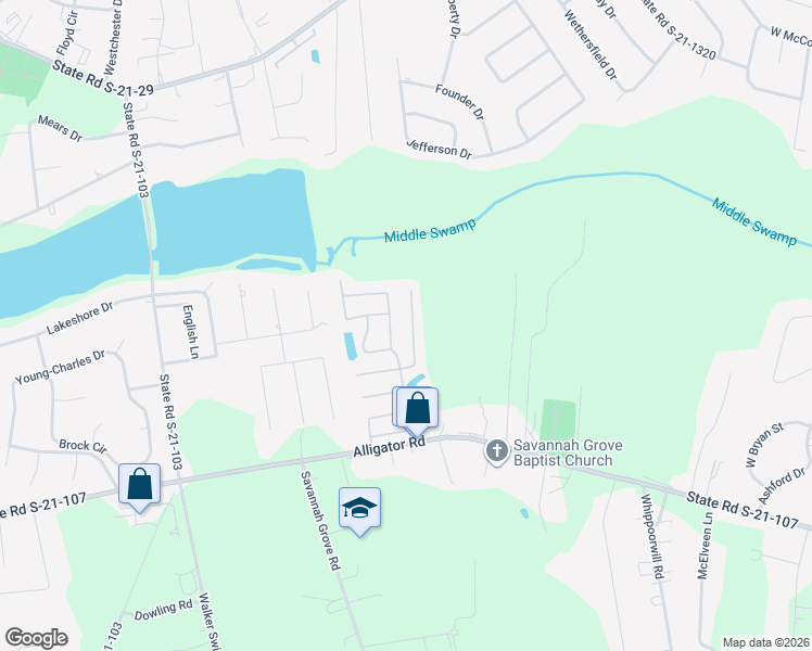 map of restaurants, bars, coffee shops, grocery stores, and more near 2146 Womack Gardens Road in Effingham