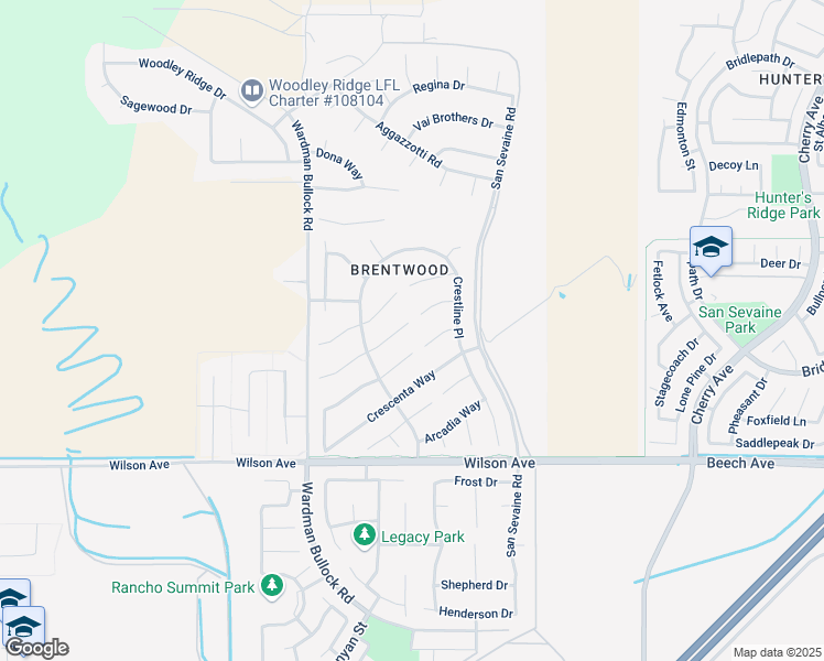 map of restaurants, bars, coffee shops, grocery stores, and more near 14036 Annandale Lane in Rancho Cucamonga