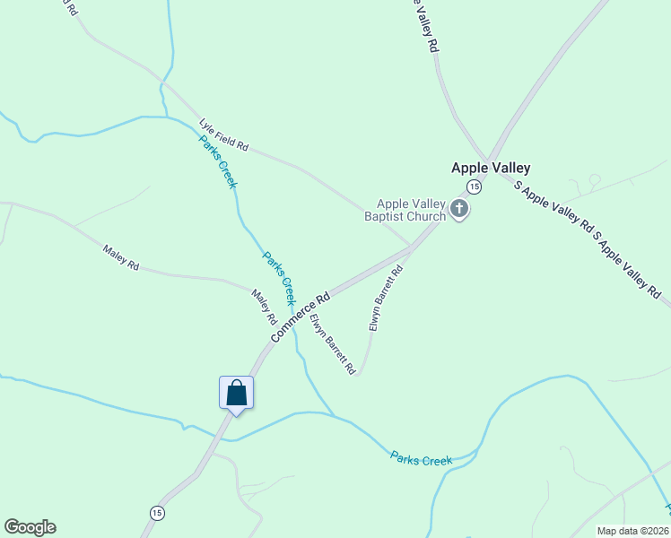 map of restaurants, bars, coffee shops, grocery stores, and more near 4261 Commerce Road in Jefferson