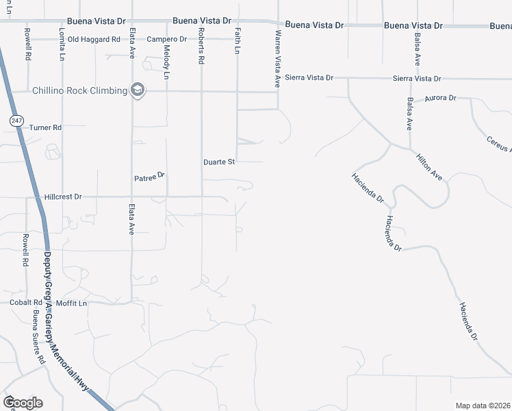 map of restaurants, bars, coffee shops, grocery stores, and more near 5437 Davis Way in Yucca Valley