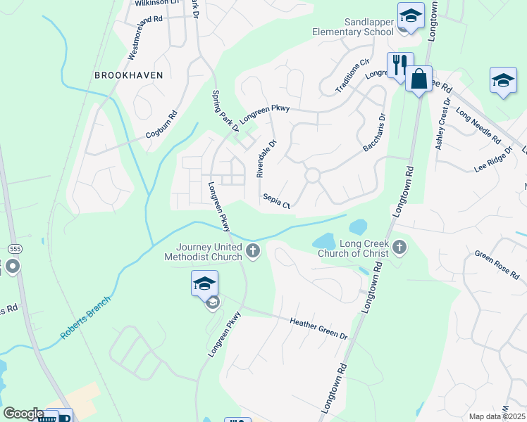 map of restaurants, bars, coffee shops, grocery stores, and more near 199 Rivendale Drive in Columbia