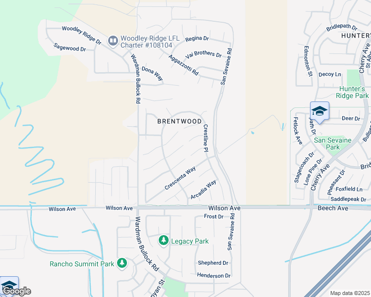 map of restaurants, bars, coffee shops, grocery stores, and more near 14036 Annandale Lane in Rancho Cucamonga