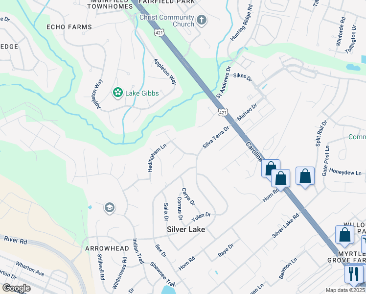 map of restaurants, bars, coffee shops, grocery stores, and more near 4605 Linden Ridge Road in Wilmington