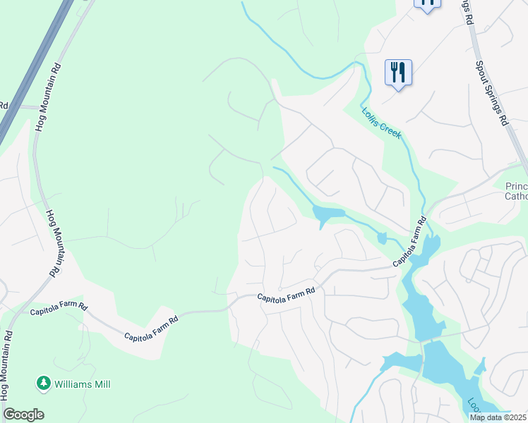 map of restaurants, bars, coffee shops, grocery stores, and more near 6931 Woodtrail Run in Flowery Branch
