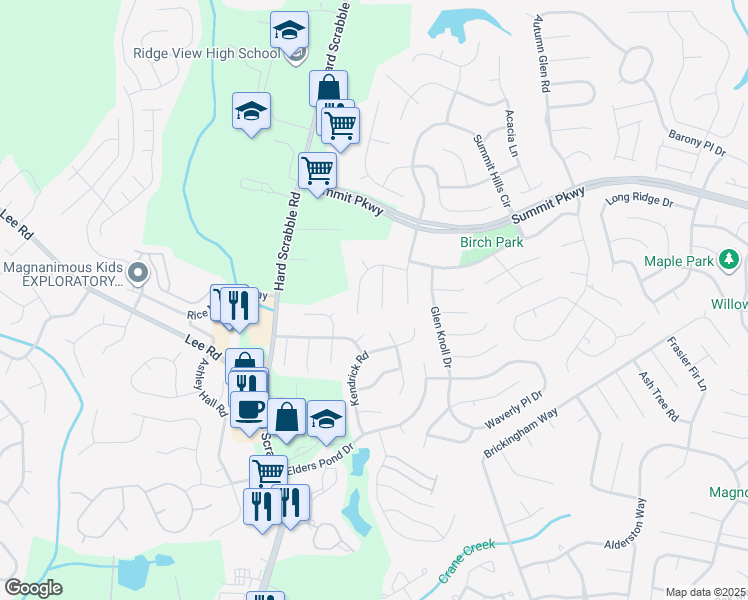 map of restaurants, bars, coffee shops, grocery stores, and more near 10 Finch Wood Drive in Columbia