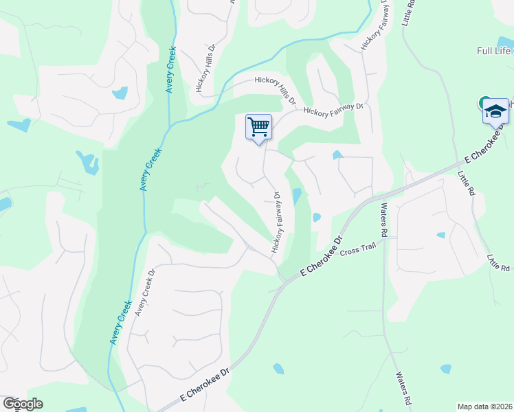map of restaurants, bars, coffee shops, grocery stores, and more near 807 Clubhouse Pointe in Woodstock