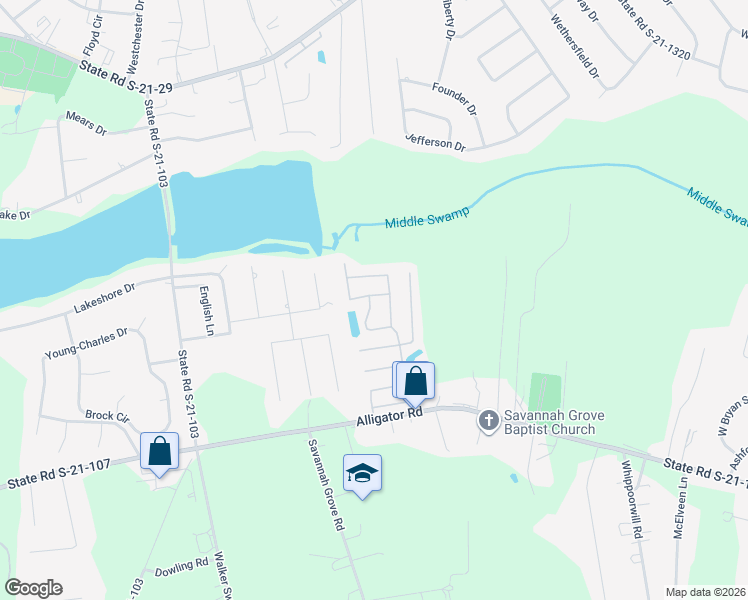 map of restaurants, bars, coffee shops, grocery stores, and more near 2150 Pathway Court in Effingham