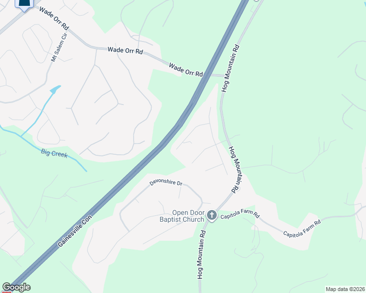 map of restaurants, bars, coffee shops, grocery stores, and more near 5545 Rose Ridge Court in Flowery Branch