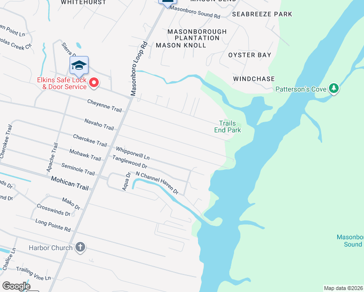 map of restaurants, bars, coffee shops, grocery stores, and more near 62 Pelican Point Road in Wilmington