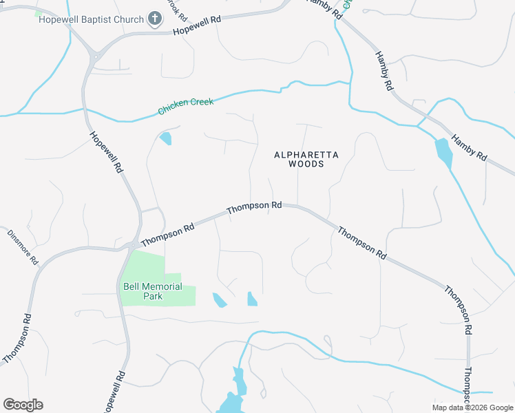 map of restaurants, bars, coffee shops, grocery stores, and more near 15545 South Thompson Road in Milton