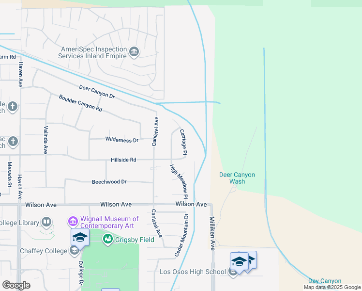 map of restaurants, bars, coffee shops, grocery stores, and more near 5506 Carriage Place in Rancho Cucamonga