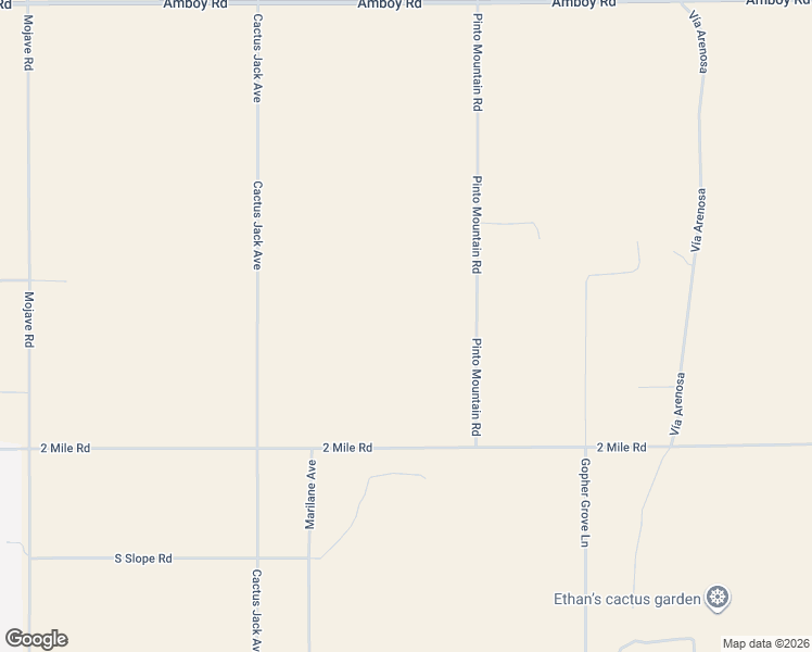 map of restaurants, bars, coffee shops, grocery stores, and more near O Pinto Mountain Road in Twentynine Palms