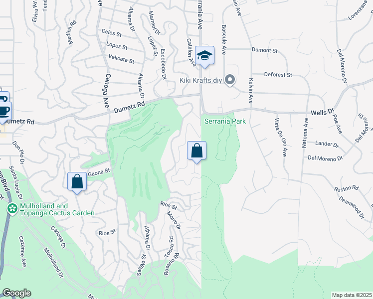 map of restaurants, bars, coffee shops, grocery stores, and more near 4707 Bedel Street in Los Angeles