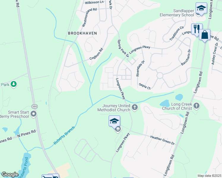 map of restaurants, bars, coffee shops, grocery stores, and more near 329 Tall Shadows Lane in Columbia