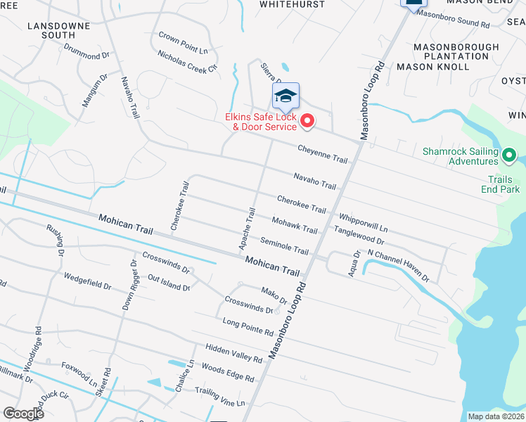 map of restaurants, bars, coffee shops, grocery stores, and more near 138 Mohawk Trail in Wilmington