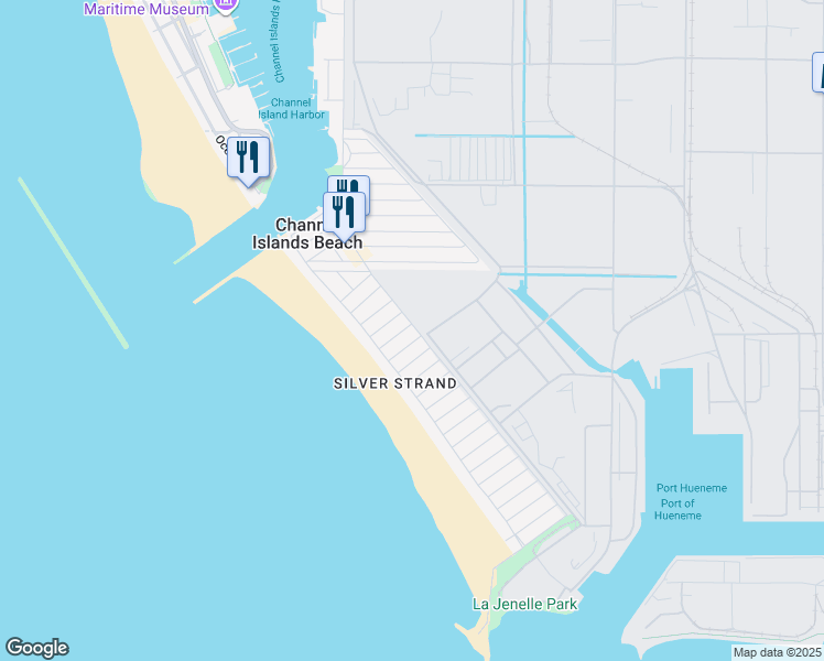 map of restaurants, bars, coffee shops, grocery stores, and more near 144 Glendale Avenue in Oxnard