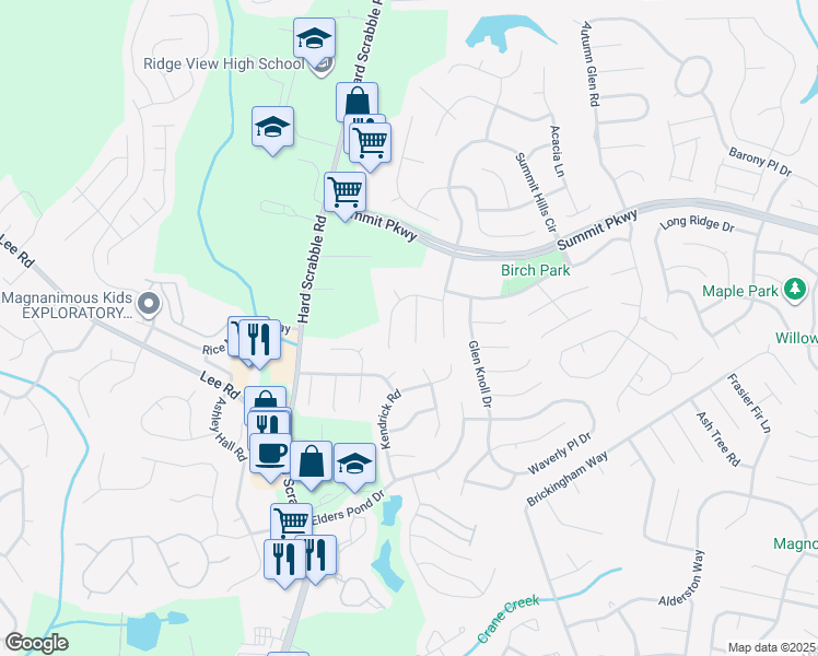 map of restaurants, bars, coffee shops, grocery stores, and more near 10 Finch Wood Drive in Columbia