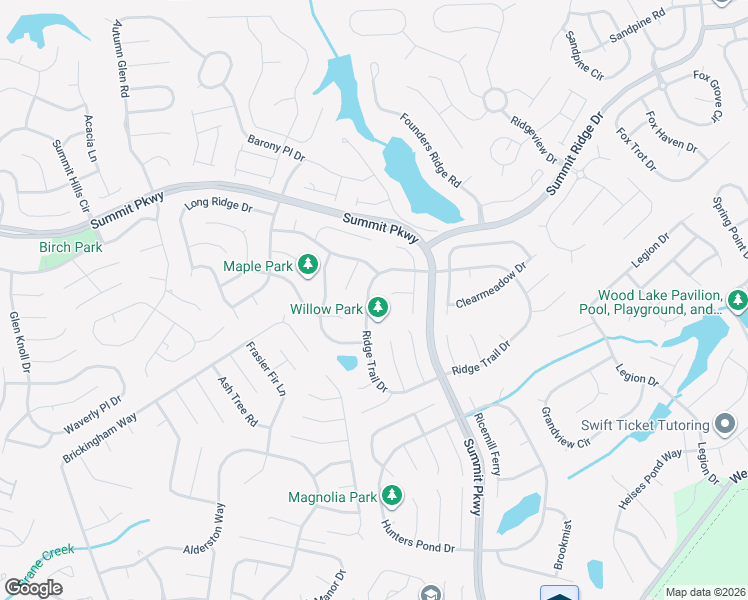 map of restaurants, bars, coffee shops, grocery stores, and more near 611 Ridge Trail Drive in Columbia