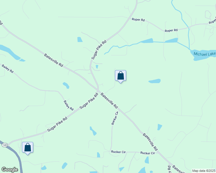 map of restaurants, bars, coffee shops, grocery stores, and more near 915 Homer Road in Woodstock
