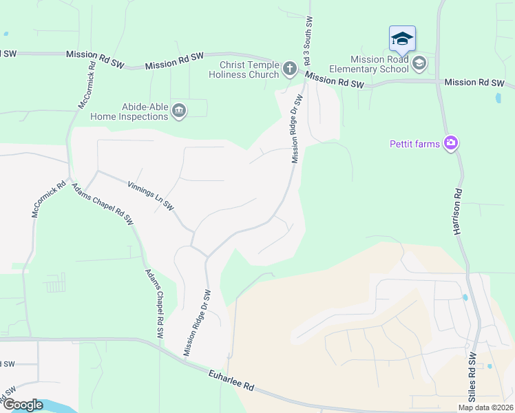 map of restaurants, bars, coffee shops, grocery stores, and more near 40 Etowah Lane Southwest in Cartersville