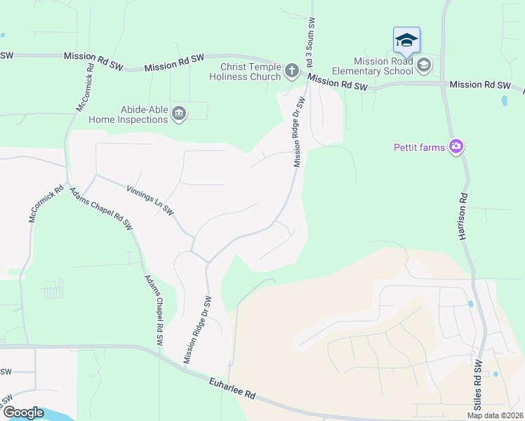 map of restaurants, bars, coffee shops, grocery stores, and more near 40 Etowah Lane Southwest in Cartersville