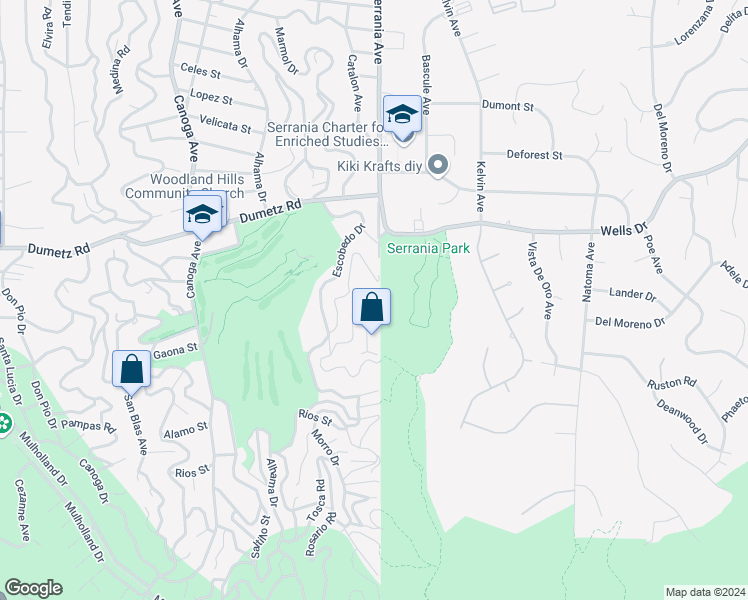 map of restaurants, bars, coffee shops, grocery stores, and more near 4742 Bedel Street in Los Angeles