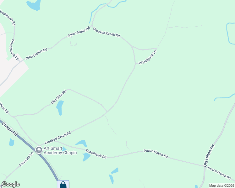 map of restaurants, bars, coffee shops, grocery stores, and more near 435 Crooked Creek Road in Chapin