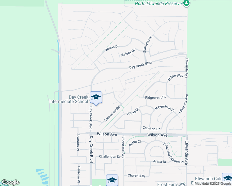 map of restaurants, bars, coffee shops, grocery stores, and more near 5449 Duncaster Place in Rancho Cucamonga