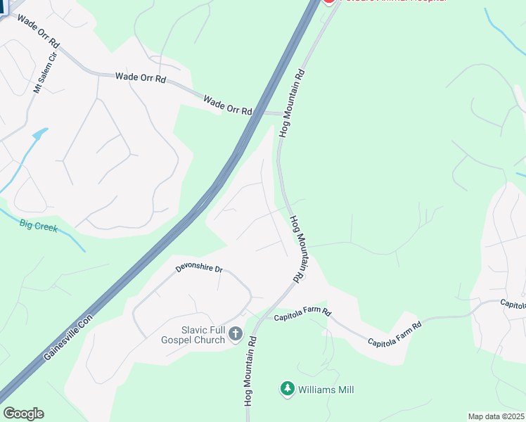 map of restaurants, bars, coffee shops, grocery stores, and more near 5402 Ohara Lane in Flowery Branch
