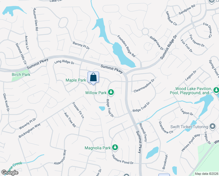 map of restaurants, bars, coffee shops, grocery stores, and more near 611 Ridge Trail Drive in Columbia