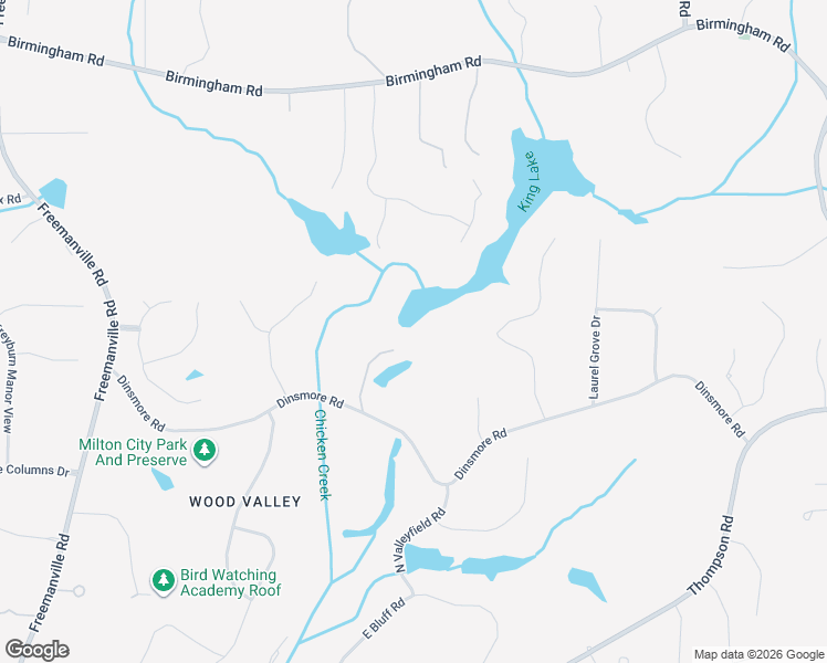 map of restaurants, bars, coffee shops, grocery stores, and more near 1910 Dinsmore Road in Milton