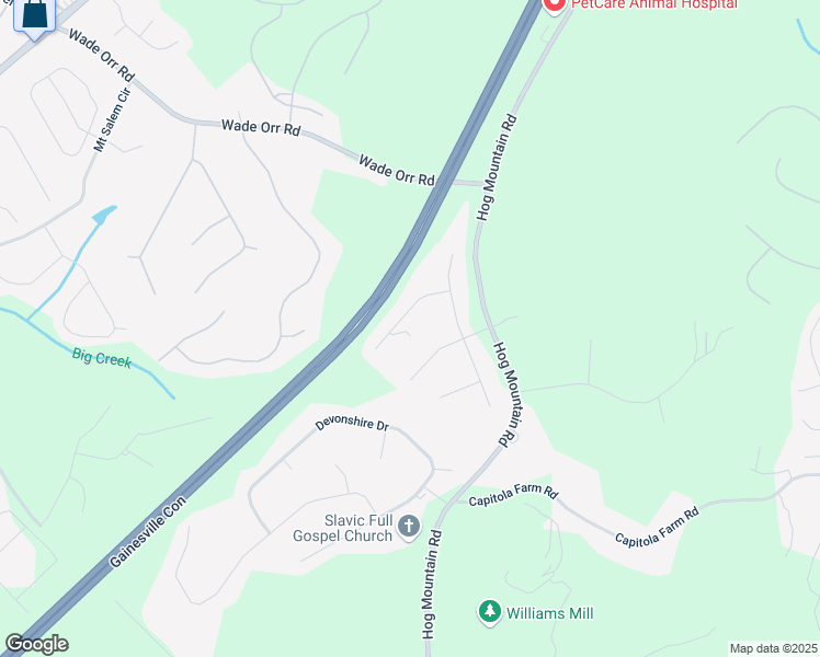 map of restaurants, bars, coffee shops, grocery stores, and more near 5533 Rose Ridge Ct in Flowery Branch