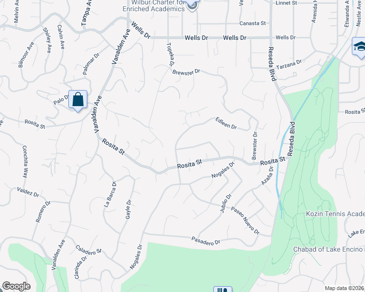 map of restaurants, bars, coffee shops, grocery stores, and more near 4676 Arriba Drive in Los Angeles