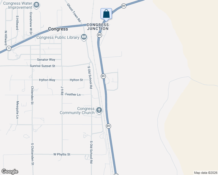map of restaurants, bars, coffee shops, grocery stores, and more near 27247 Deep Creek in Congress