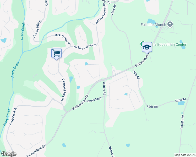 map of restaurants, bars, coffee shops, grocery stores, and more near 201 Glenview Court in Woodstock