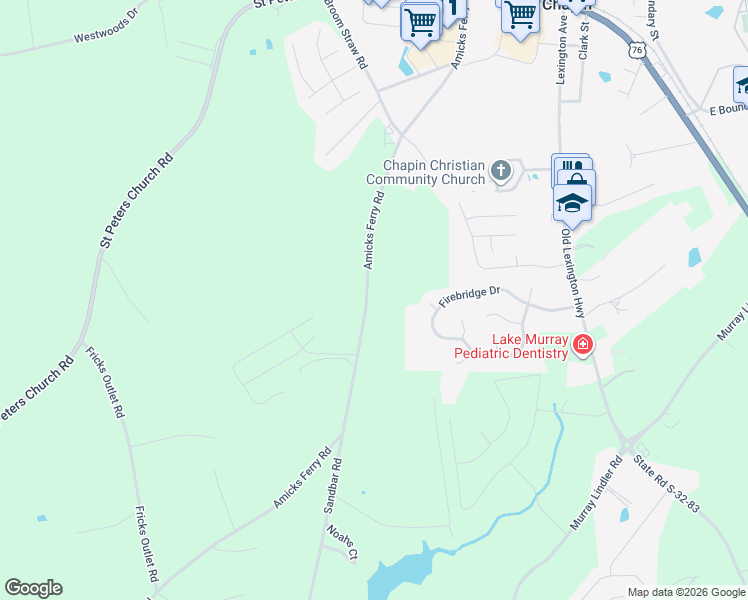 map of restaurants, bars, coffee shops, grocery stores, and more near 312 Amicks Ferry Road in Chapin