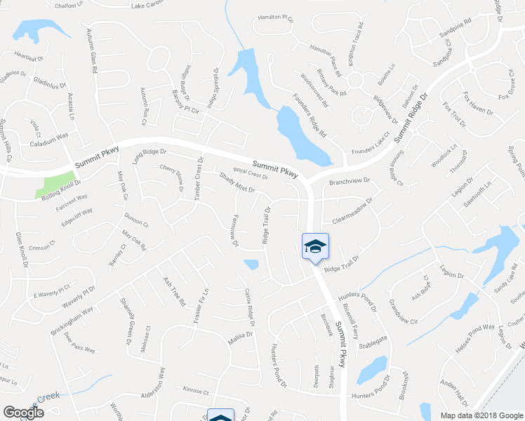 map of restaurants, bars, coffee shops, grocery stores, and more near 606 Ridge Trail Drive in Columbia