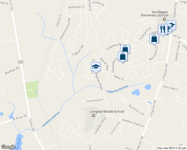 map of restaurants, bars, coffee shops, grocery stores, and more near 112 Ivy Square Drive in Columbia