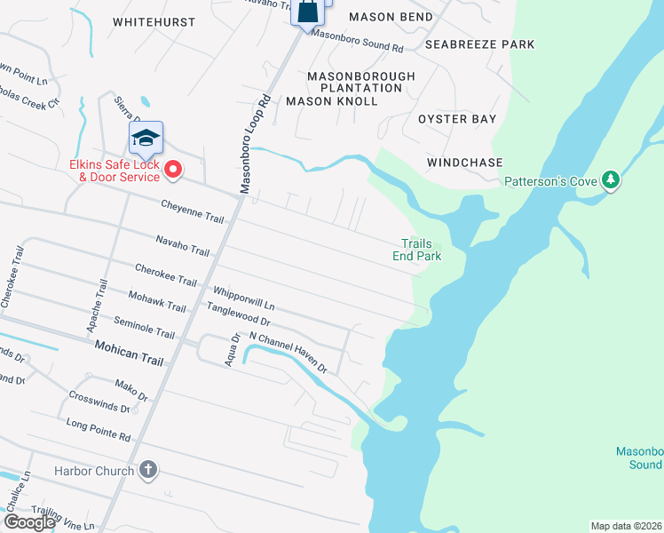 map of restaurants, bars, coffee shops, grocery stores, and more near 62 Pelican Point Road in Wilmington