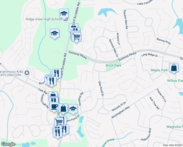map of restaurants, bars, coffee shops, grocery stores, and more near 101 White Wing Drive in Columbia
